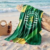 Sporting CP FC spausdinimo mikropluošto paplūdimio rankšluostis, greitai džiūstantis, sugeriantis, didelis rankšluostis paplūdimiui, plaukimui, kelionėms 70cmx140cm(27x55inch)