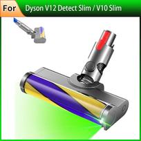 Minkštas šepetėlio ritinėlio galvutės variklis „Dyson V12 Detects Slim / Slim V10“ priedams, medinės grindys su žaliu dulkių indikatoriumi gray