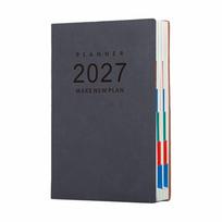 High Quality A5 2027 Planner Book English Efficiency Manual A5 Agenda Schedule Book Notebook Office Use gray
