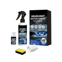 Car Headlight Restoration Kit: Cleans, Polishes & Maintains Light Surfaces black