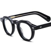 Retro kvadratiniai unisex acetato akinių rėmeliai trumparegystei ir nuo mėlynos šviesos black