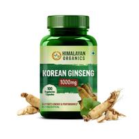 Himalajų ekologiškas Korėjietiškas raudonasis ženšenis 1000mg Vyrams | 100 kapsulių 100g 0.2lbs