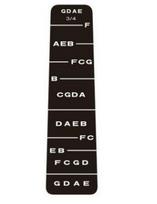 Violin Fingerboard Scale Sticker Chart: Easy-to-Use Guide 1/4 juoda