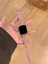 Superior High quality Suede leather loop band For Apple Watch women 44mm 40 45 41 49 42 38 Series 11 10 9 8 SE 7 6 5 4 3 Strap 38mm40mm41mm rožinė