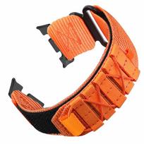 Nylon Watchband for Samsung Galaxy Watch 8 44mm 40mm Ultra 2025 Travel Loop Bracelet for Samsung Galaxy Watch 8 Classic 46mm Galaxy 8classic 46mm orange