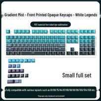 Frosted Translucent Gradient PBT Keycaps - Creative Personality with Light-Through Dye-Sublimation Engraving for Mechanical Keyboards. blue