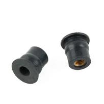 10 vnt. Motociklo priekinio stiklo guminis veržlė M6 6mm Vibracijos slopintuvas Skydelio tvirtinimas Daugumai priekinių stiklų Dalies priedai CHINA black