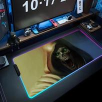 Ghost Grim Reaper Mouse Pad RGB Gaming Mousepad Big LED Pad PC Desk Mat Luminous Mouse Pad Large Keyboard Mats Table Rug With 600x300x3mm blue