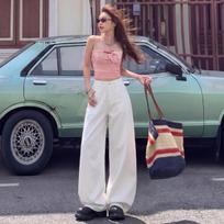 Spring 2026 Women's Dopamine Fashion Loose High-Waist Wide-Leg Jeans XS gray