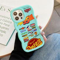 Lightning McQueen 95 Phone Case For iPhone 17E 11 12 13 14 15 16 17 Pro Max 16e 17 Air 13 Plus Wave Side Candy Back Cover iPhone 12 Pro blue