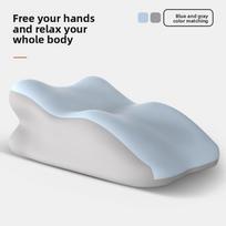 1pcs Household Use Memory Foam Bed Backrest Pillow Reading TV Lounge Support Adjustable Ergonomics Lumbar Cushion smėlis