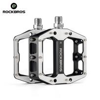 ROCKBROS Bicycle Pedals Aluminum alloy Sealed Bearing Pedal Lightweight Mtb Road Bike Platform Pedals Non-Slip Dustproof K-M8-1 gray