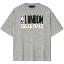 Fear of God Essentials NBA London 90s Fit Tee Concrete Heather Unisex Tops Grey 125EU264202F M gray