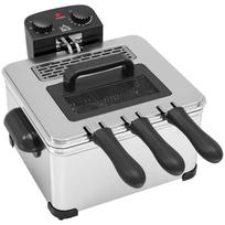 Deep Fryer 5L, 2000W Adjustable Temperature & Timer, Stainless Steel Oil Fryer with Removable Oil Container, Viewing Window sidabras