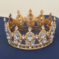 Graži kristalinė didelė karūna torto papuošimui Karūnos torto viršus mergaitės gimtadienio šventei Torto papuošalai ornamentai B brown