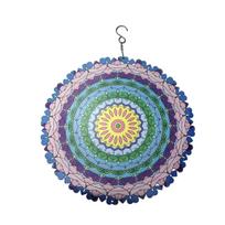 3D besisukantis vėjo varpelis, mandala, vėjo besisukantis lauko sodo balkonas, kiemo paukštis, nerūdijančio plieno dekoratyvinis kolibrio varpelis beige