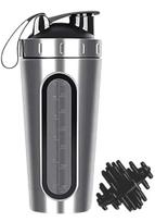 MYBURRGH ® Steel Shaker Bottle for Protein Shake, Gym Bottle For Men Protein Shaker Bottle For Gym Shaker Bottle Leak Proof Bottle -Titanium-Silv gray