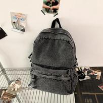 Schoolbag New Vintage Large Capacity Denim Backpack Backpack for Female Students School Casual Japanese Style Simple Backpack juoda