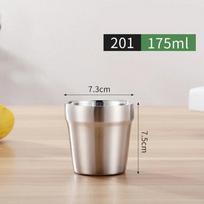 Double Wall Stainless Steel Coffee Mug, 175/200/300ml Portable Insulated Cup, Anti-Scald Travel Tumbler for Office & Outdoor As shown in the pict