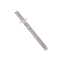 1/2 vnt. 6 colių nerūdijančio plieno tiksli liniuotė, slankiojanti kišeninė liniuotė su colių 1/32  mm/metrinėmis gradacijomis, didelio tikslumo 2pcs white