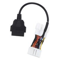 OBD2 Cable Conversion Connector Adapter Portable ABS Car Diagnostic Tool Replacement for Tesla 12‑24V black