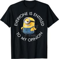 Despicable Me Minions Stuart's Opinion Graphic T-Shirt T-Shirt S įvairiaspalvis