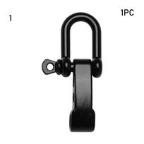 Paracord apyrankių aksesuarai U formos apkabos sagtis Išgyvenimo virvė Paracord apyrankės sagtys 1pc Style 1 black