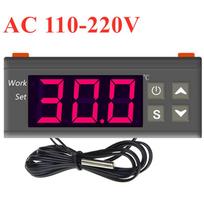 MH1210W Temperatūros reguliatorius DC12V 24V AC110-220V Skaitmeninis termostatas Mikrokompiuterinis termometras Termoreguliatorius -50~110 C NTC blue