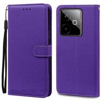 GT7/GT7T/GT7 Pro dėklas Realme GT7 dėklui Realme GT7 Pro dėklas Odinis atverčiamas piniginės viršelis Realme GT7T dėklui GT 7 Pro 7T Fundas Realme GT 7 (GT 7T) tamsiai violetine spalva