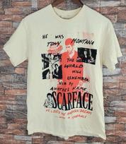 Scarface Men's M Ripple Junction Vtg look Y2K Grunge Al Pacino Short Slv Graphic 2XL gray