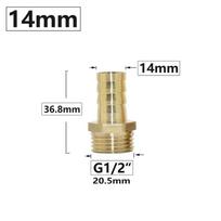 Brass 1/2 3/4 inch Male Thread To 14/16/19/25mm Barb Connector Copper Hose Coupler Fittings Water Pipe Adapter