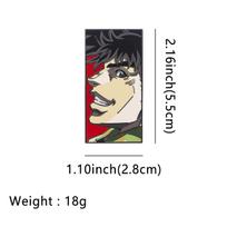 JOJO's Bizarre Adventure Metal Brooch Badge Ornament - English Cartoon Accessory black