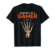 Anatomy of A Gamer Skeleton Hand Funny Men Boys Kids Teens T-Shirt New Spring/Summer Arrivals Regular Fit Casual Men Women S įvairiaspalvis