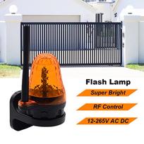 Wide Voltage Strobe LED Warning Light for Garage Doors and Gates black
