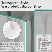 New Self-Adhesive Cabinet Door Dust Strips 2.8M TPE Dust-proof Strip Gap Filling Strip Moisture-proof skaidri