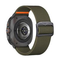 Strap For Samsung Galaxy Watch Ultra 47mm accessories Elastic Nylon Sport loop wrist bracelet correa Galaxy watch 7 Ultra band Galaxy watch Ultra black