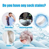 Jakehoe Sock Cleaning Sheets: Gently Cleans Stubborn Dirt, Stains, And Odors From Socks. Multi-Purpose Cleaning Sheets gray