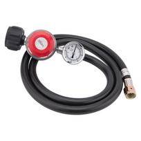 Adjustable Gas Grill Propane Regulator with Hose High Pressure Fit for Tank, BBQ Grill, Burners, Fryers, Heaters, Cooker 1 gray