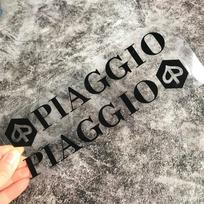 Reflective 3D Letter Decals for Piaggio Vespa Motorcycle Pedals gray