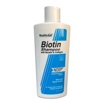 HealthAid Biotin Shampoo with Keratin & Collagen for Strengthen Hair 200ml | Adds Volume and Shine Nourishes Dry Hair & Controls Frizz | Paraben &