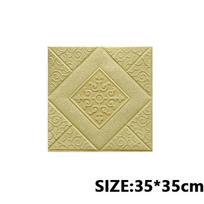 5-20 vnt. 35*35 cm lubų tapetai 3D plytų vandeniui atsparūs sienų lipdukai putų tapetai lipnūs namų dekoras 1pcs 35cmX35cm auksas