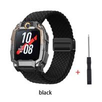 Braided Watch Band Magnetic for Imoo Watch Phone D2 Z11 Z10 Z6 Z7 Z1 Kids Smart Watch for Boys Girls Correa Para Niños Y Niñas black
