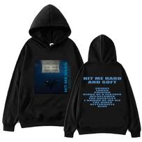 Hit Me Hard And Soft  Billie men's hoodie Harajuku pattern printed hoodie Fan casual hoodie High-quality Sweatshirt L black