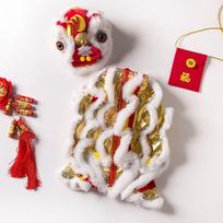2026 Costume Lion Dance Dog And Cat Spring Festival Dog Costume Chinese New Year Role Play Puppy Pet Chihuahua Puppy Costume (as the picture,M)