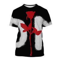 Vasaros Depeche Mode Play Angel T-shirt 3D spausdinimo atsitiktinis hip-hop gatvės stiliaus smagus šaunus trumpomis rankovėmis XXXXL gray