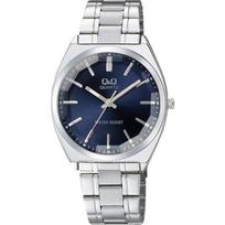 Citizen QQ Wristwatch Analog Waterproof Metal Band QB78-212 Mens Navy black