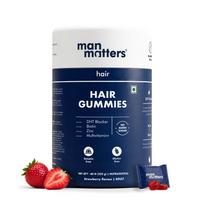 Man Matters Biotin Hair Gummies (60N) | With Biotin, DHT Blockers, Vitamin A, C, E, Fibre & Zinc | For Stronger and Healthier Hair | Gut Friendly