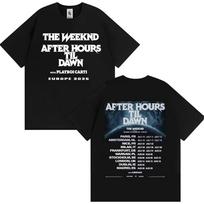 The Weeknd After Hours Til Dawn Europe 2026 Stadium Tour Tshirt Unisex Unisex Fashion Hip Hop Oversized Streetwear Tees M gray