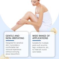 Hair Removal Mousse with Hydrating Foam Suitable for Delicate and Sensitive Skin Effortlessly Removes Hair from Legs Arms Underarms one size beige