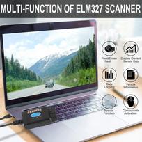 OBD2 Scanner Adapter Code Reader Bluetooth Diagnostic Interface Auto Scan Tool Fit for Ford gray